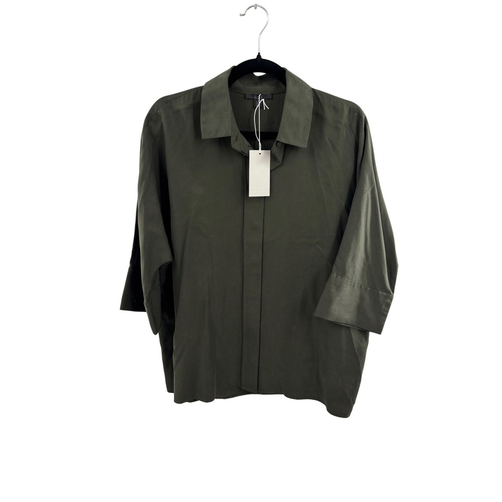 NWT COS Olive Green Button-Down Shirt